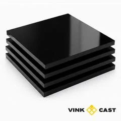 Placa de metacrilato de extrusión VINKCast negro brillo 7058, 3050 x 2050 x 2 mm