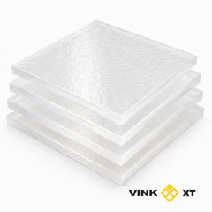 Placa de metacrilato de extrusión VINKCast grabado perla incoloro, 3050 x 1500 x 3 mm