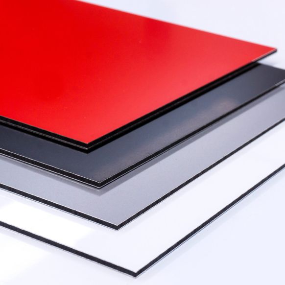 Panel de composite de Aluminio para fachada SKYBOND 4000 × 1500 × 4 mm Blanco Mate/Brillo PVDF