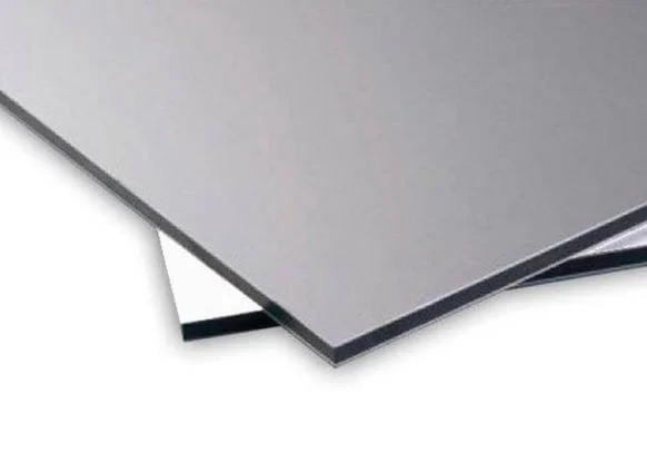 Panel de composite de Aluminio Light LERBOND 3050 x 1500 x 3 mm plata esmaltada mate RAL 9006