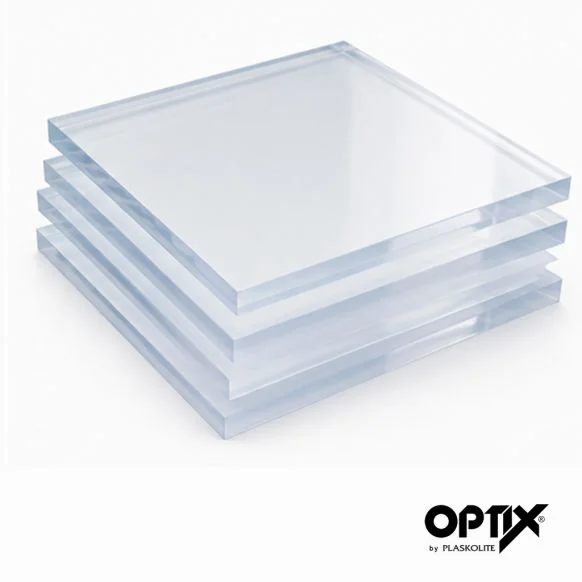 Placa de metacrilato de colada OPTIX® 3050 X 2030 X 4 Opal Brillo 2003/0360