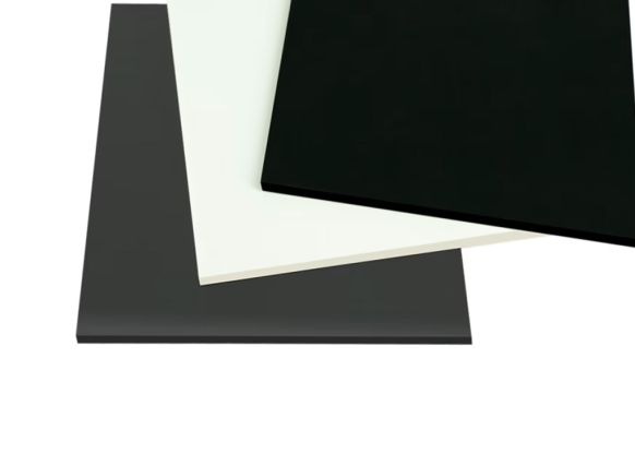 Placa de metacrilato de Colada SATINGLAS® GREENCAST® 3050 x 2030 x 5 mm blanco mate/mate